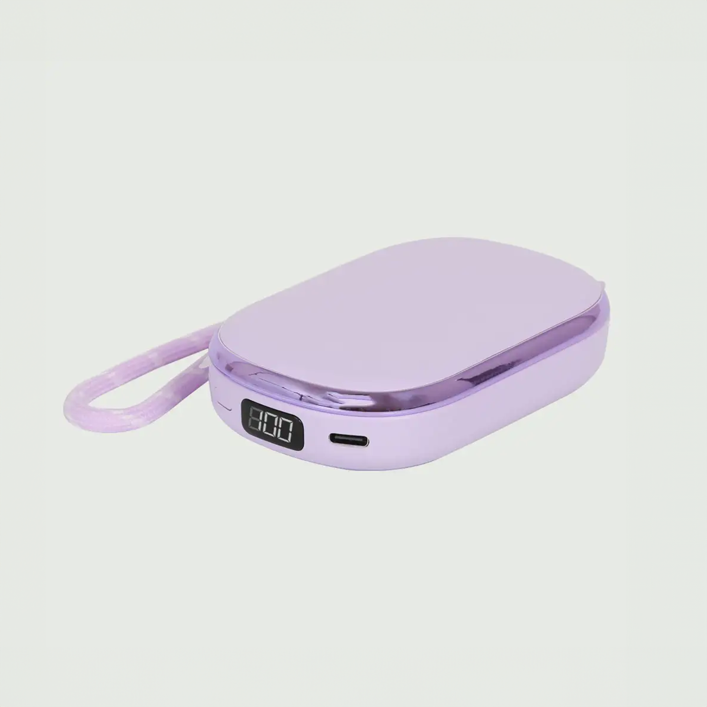 re-nu Smart Beauty 4-in-1 LED Compact Mirror with Power Bank and Hand Warmer (Purple)