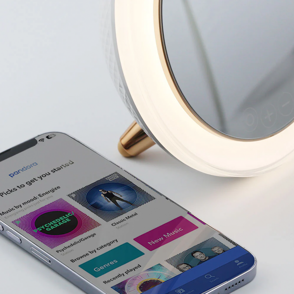 re-nu Smart Beauty LED Ring Light Bluetooth Mirror