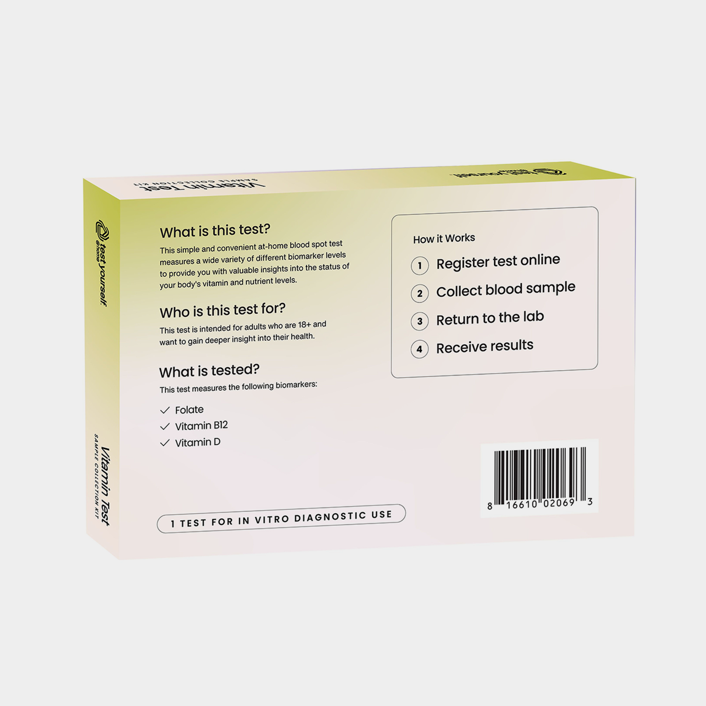 Test Yourself @ Home™ (TY@H™) Vitamin Panel